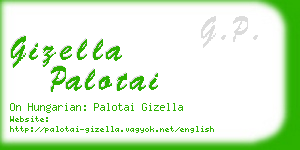 gizella palotai business card